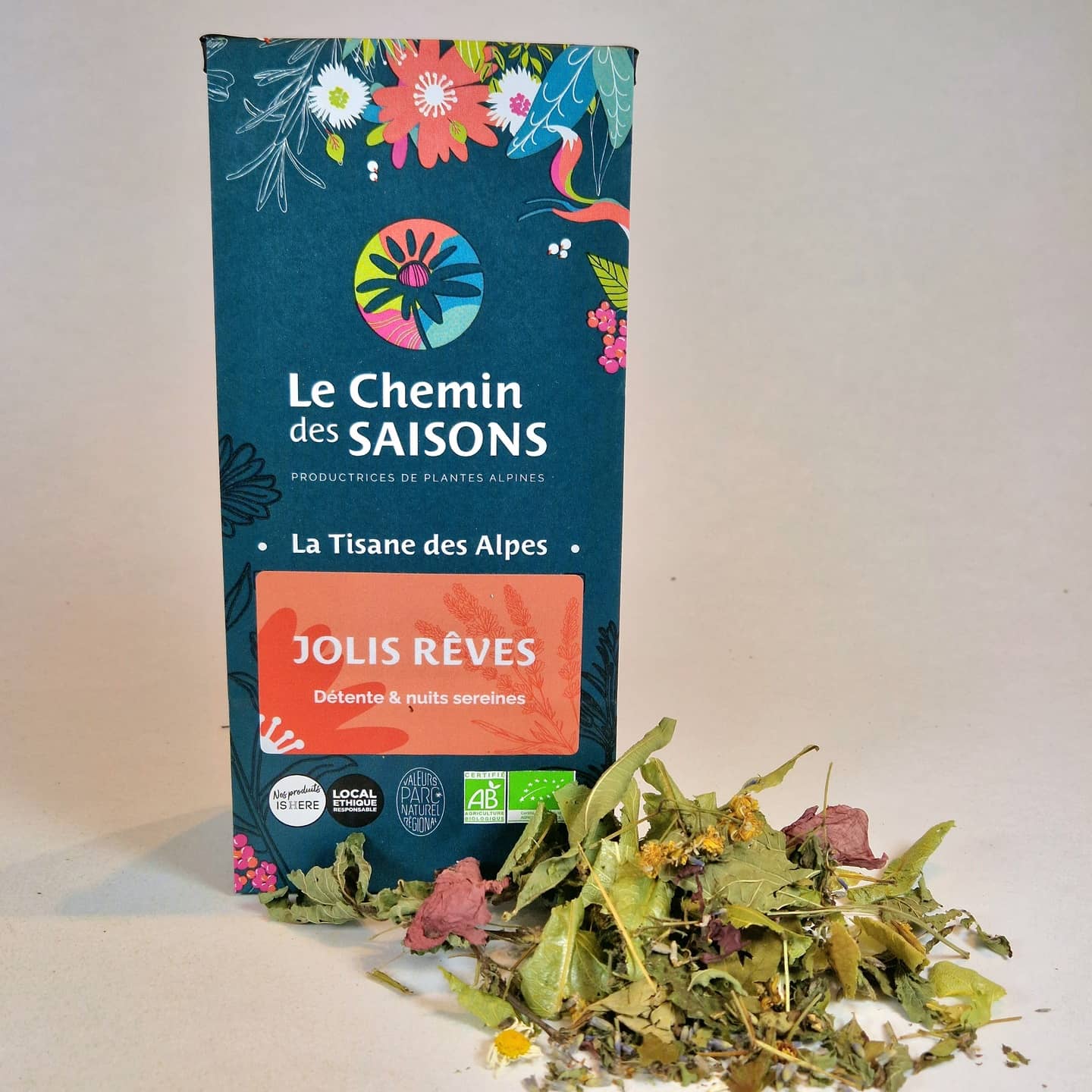 Tisane aux plantes de montagne, cultivée naturellement.