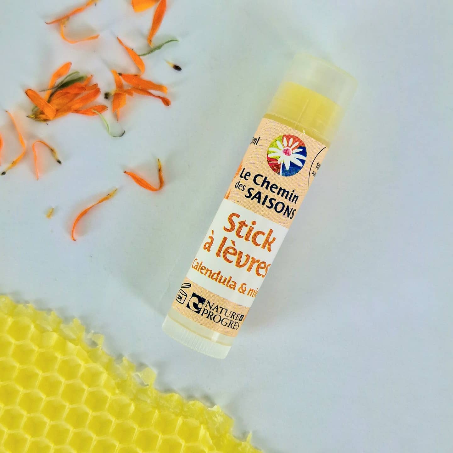 stick à lèvres au miel et au calendula bio